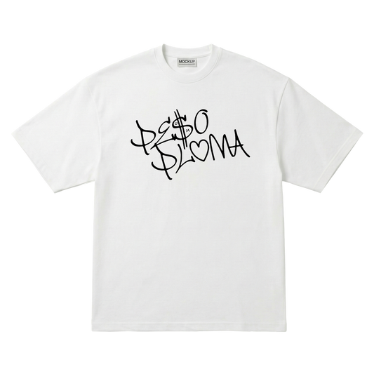 Playera Peso Pluma Dinastía Oversize White