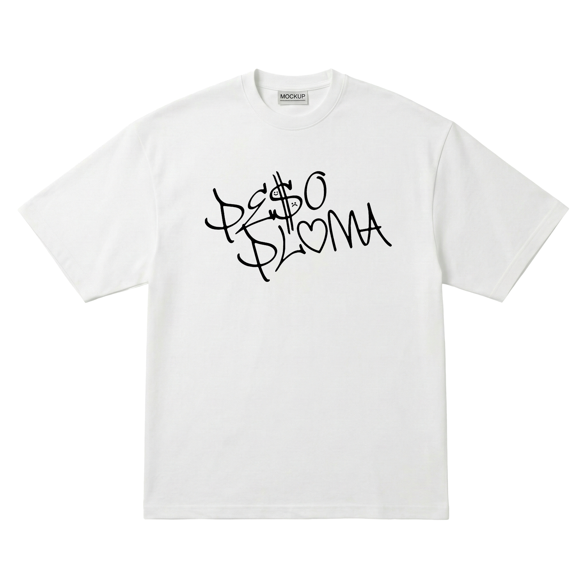 Playera Peso Pluma Dinastía Oversize White
