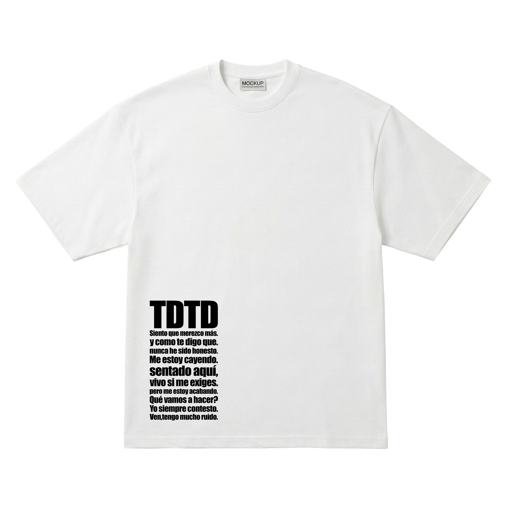 Playera TDTD Latin Mafia Oversize White