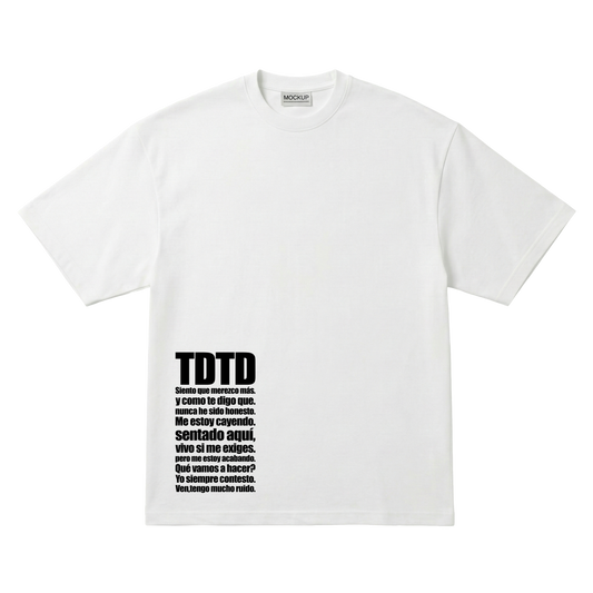 Playera TDTD Latin Mafia Oversize White