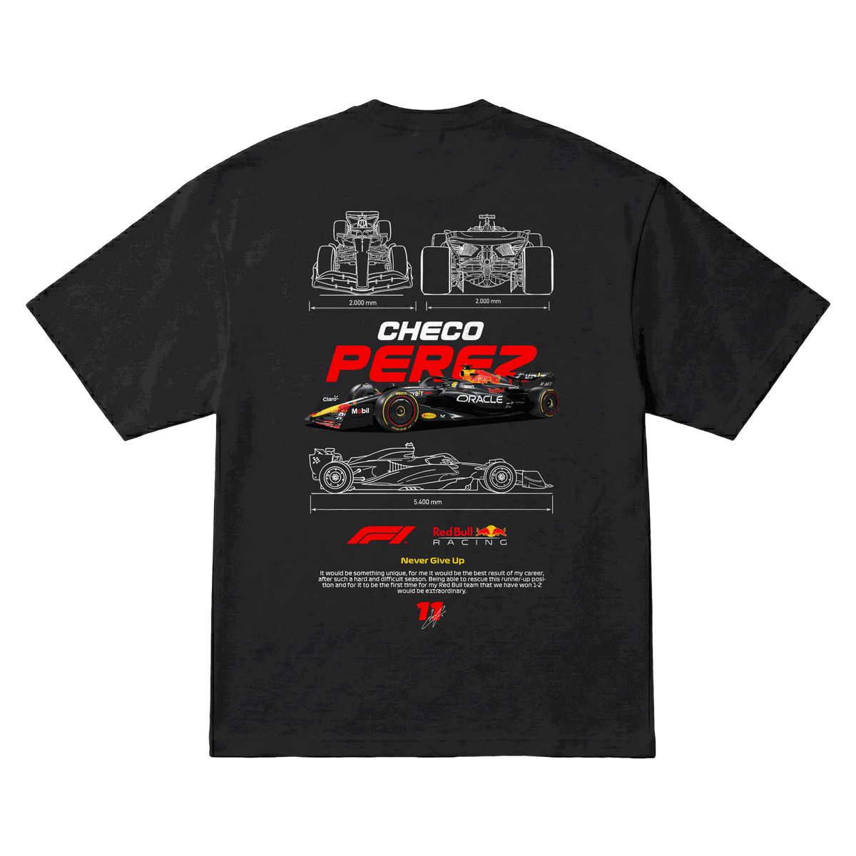 Playera Checo Pérez Oversize Black