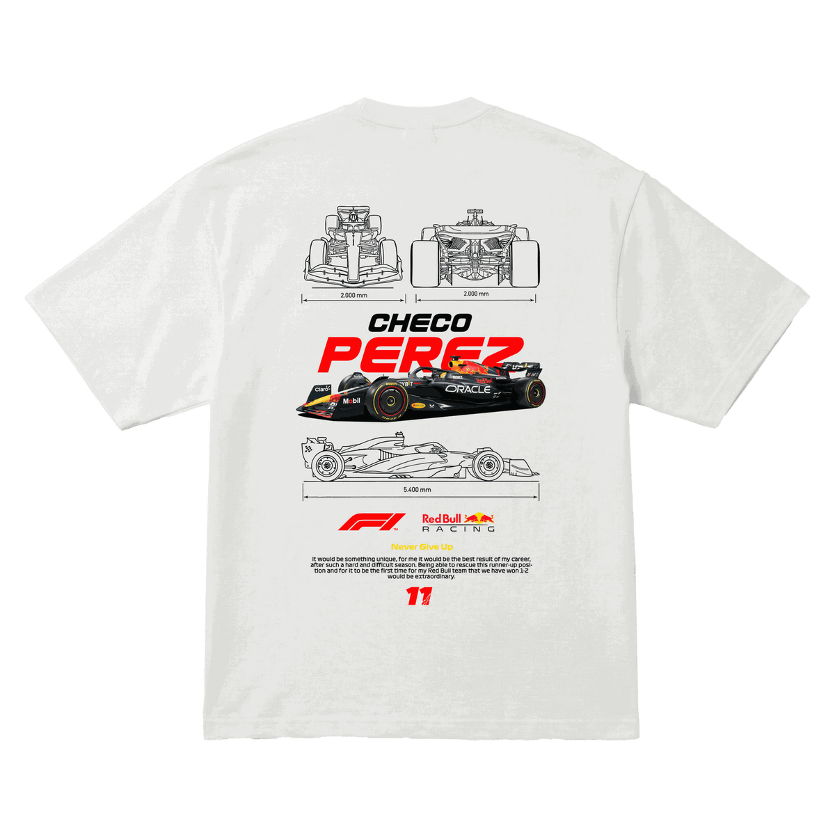 Playera Checo Pérez Oversize White