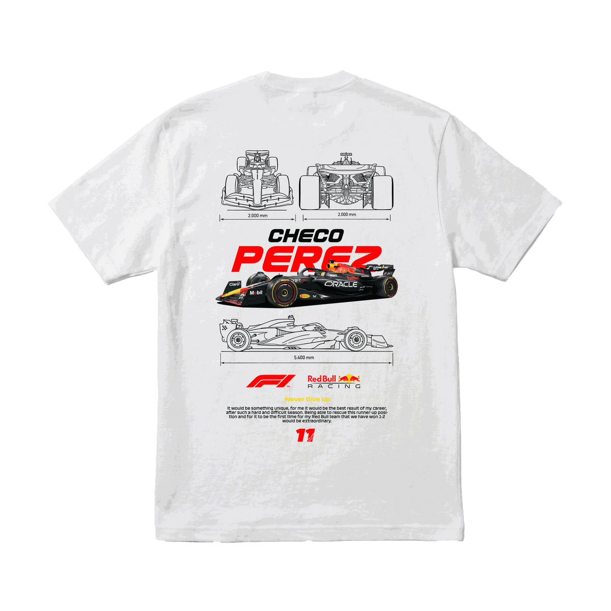 Playera Checo Pérez White