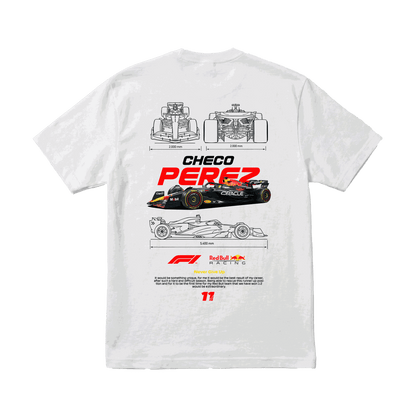Playera Checo Pérez White