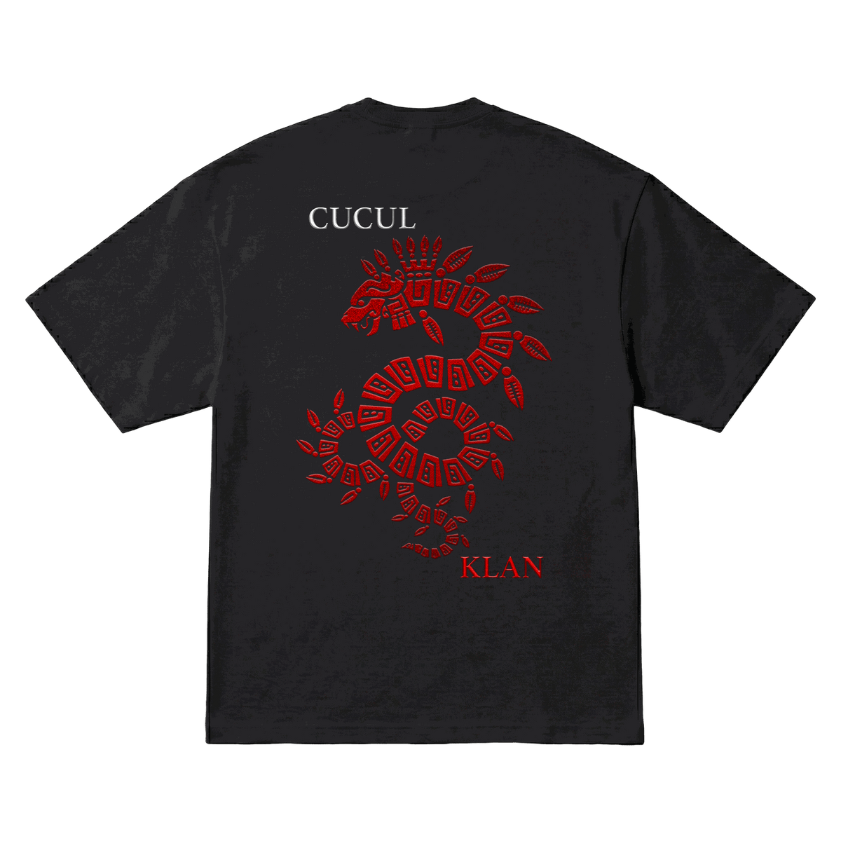 Playera Cuculklan Serpiente Roja Oversize Black