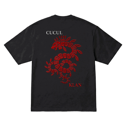 Playera Cuculklan Serpiente Roja Oversize Black