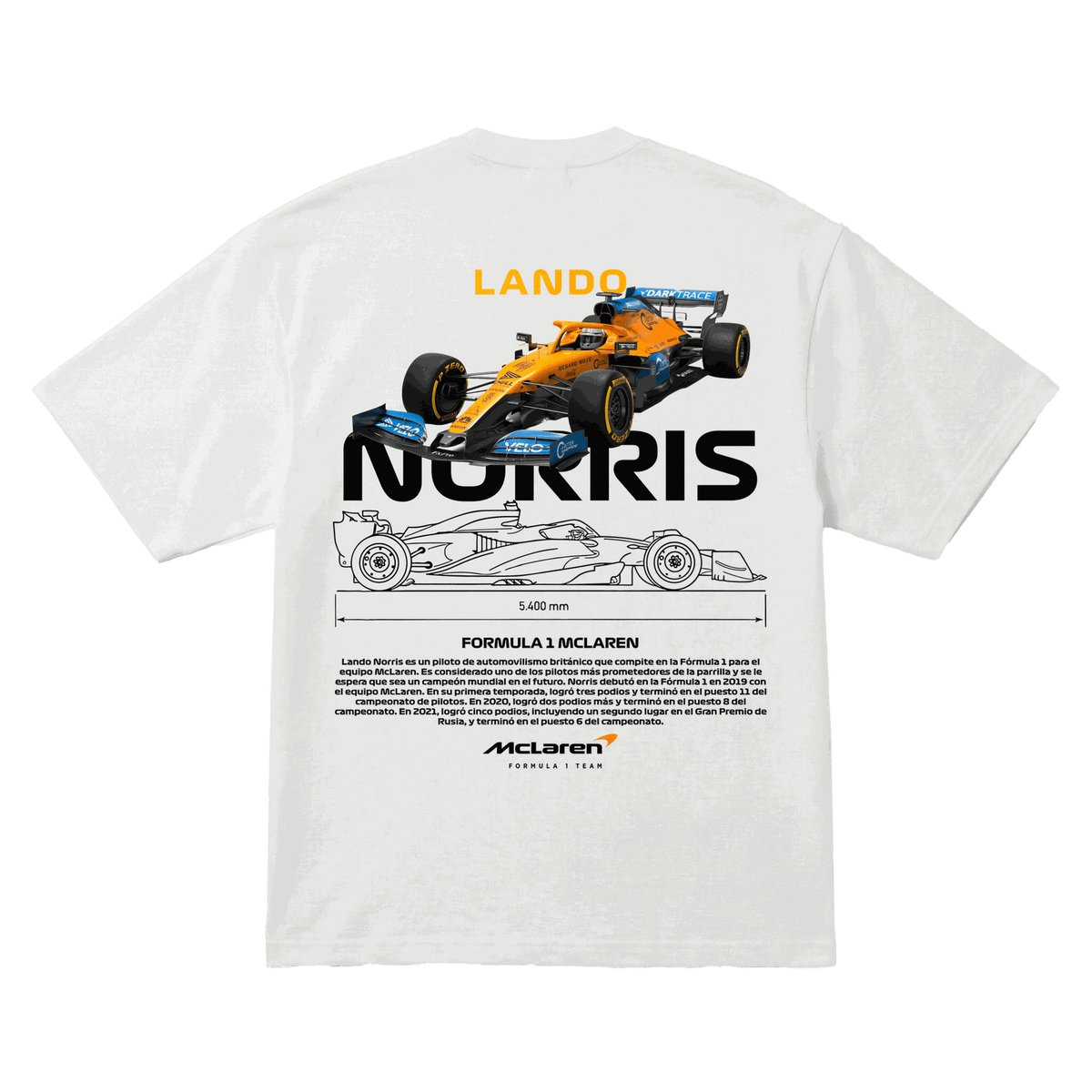 Playera Lando Norris McLaren Oversize White