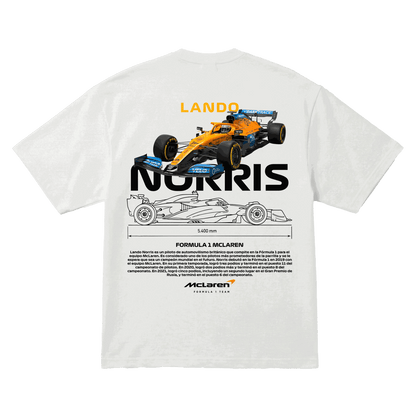 Playera Lando Norris McLaren Oversize White