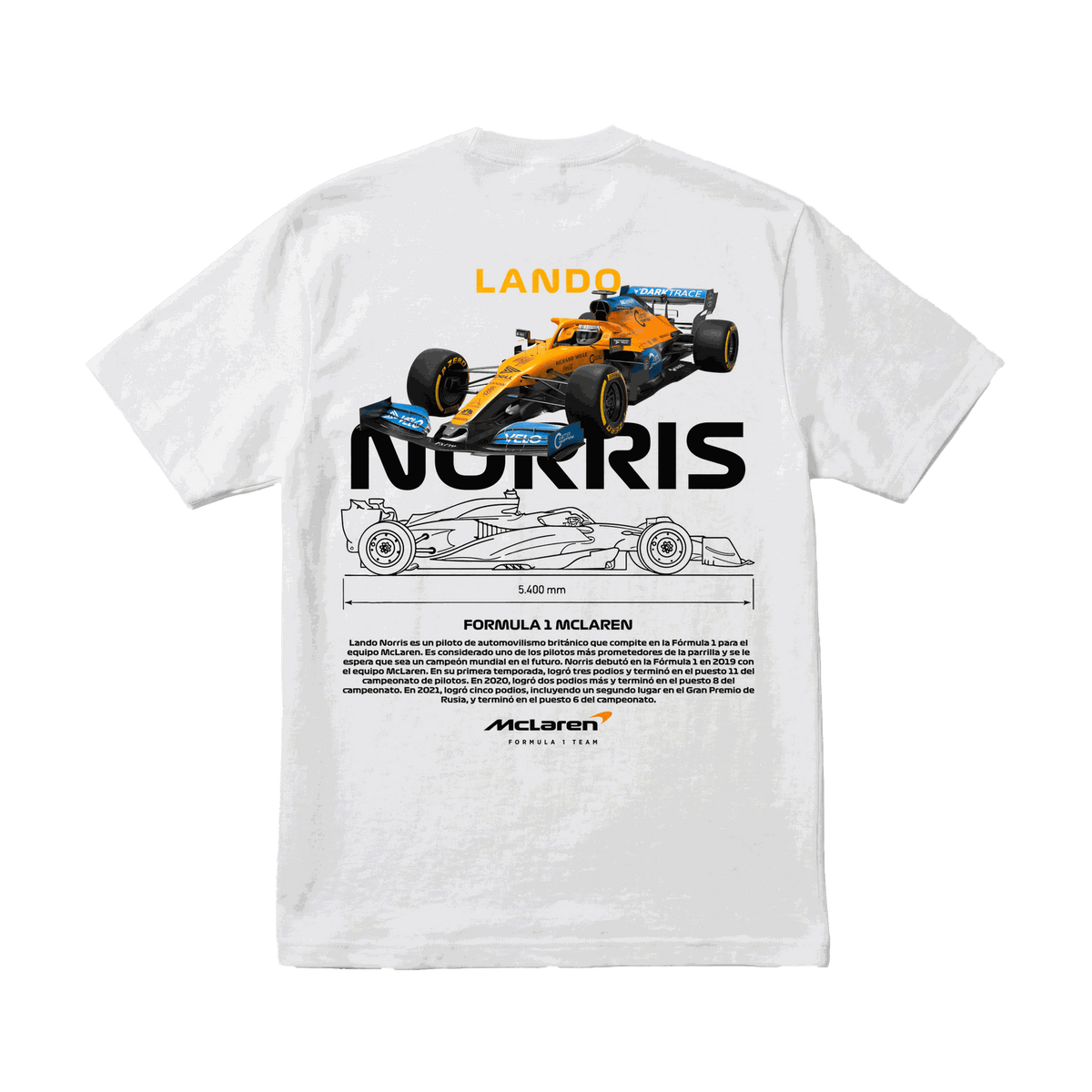 Playera Lando Norris McLaren White
