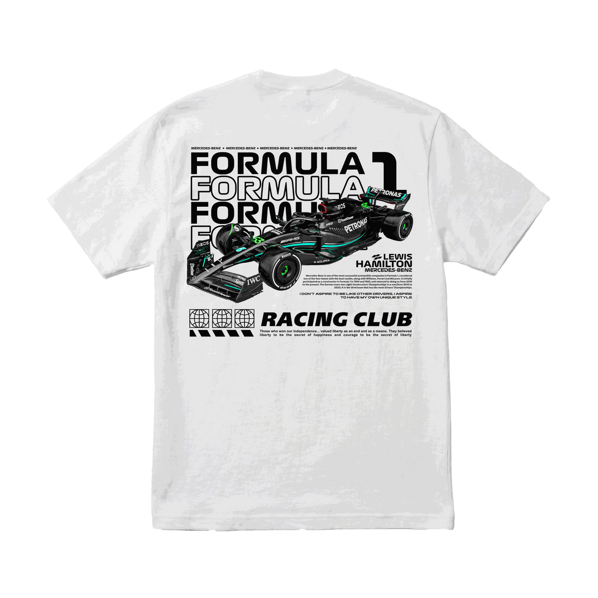 Playera Lewis Hamilton Racing Club White