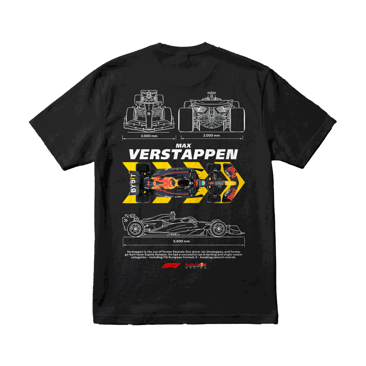 Playera Max Verstappen Planos Black