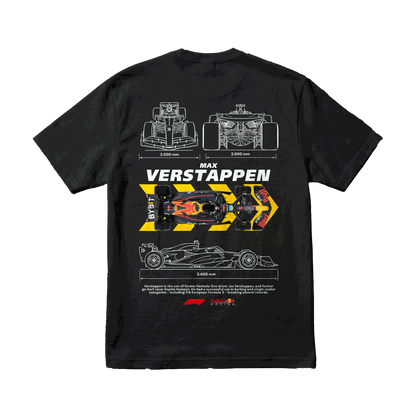 Playera Max Verstappen Planos Black