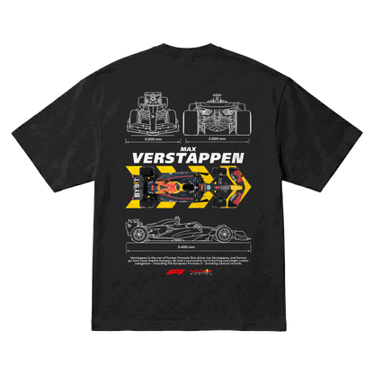 Playera Max Verstappen Planos Oversize Black