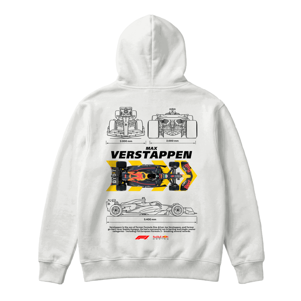 Sudadera Max Verstappen Planos White