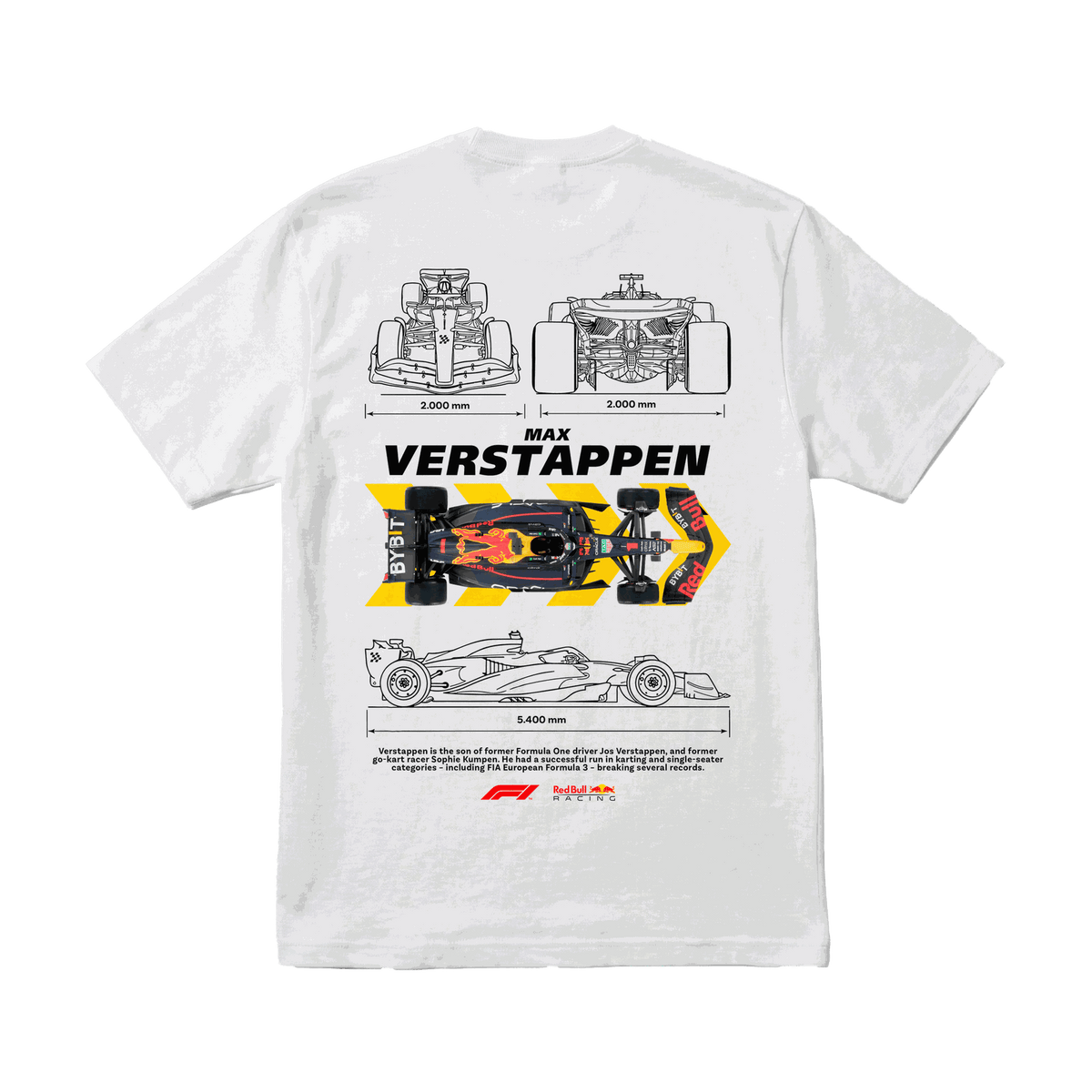 Playera Max Verstappen Planos White
