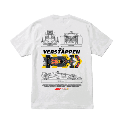 Playera Max Verstappen Planos White