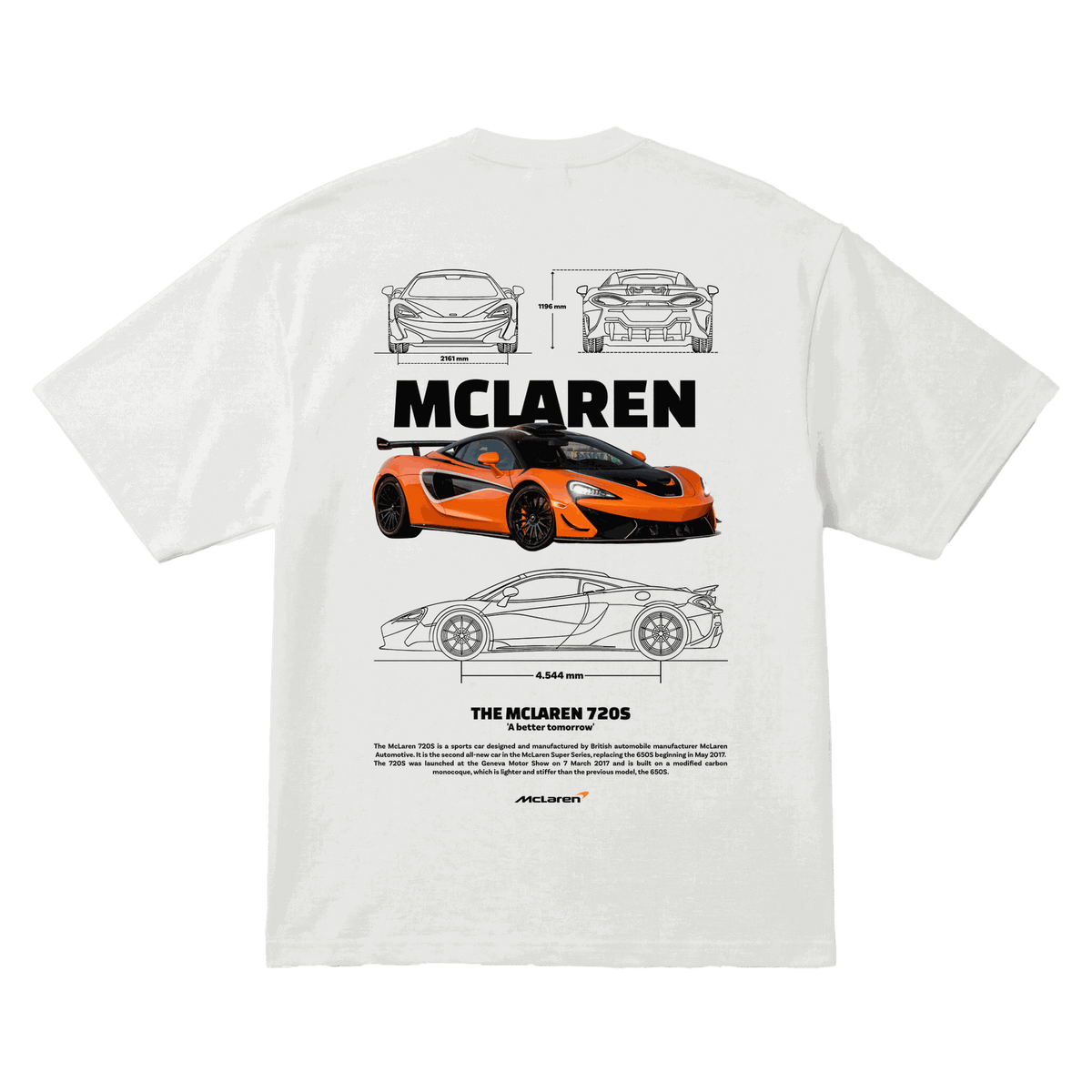 Playera McLaren 720S Oversize White