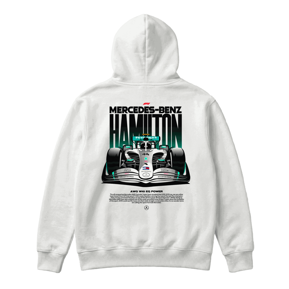 Sudadera Mercedes W10 Hamilton White