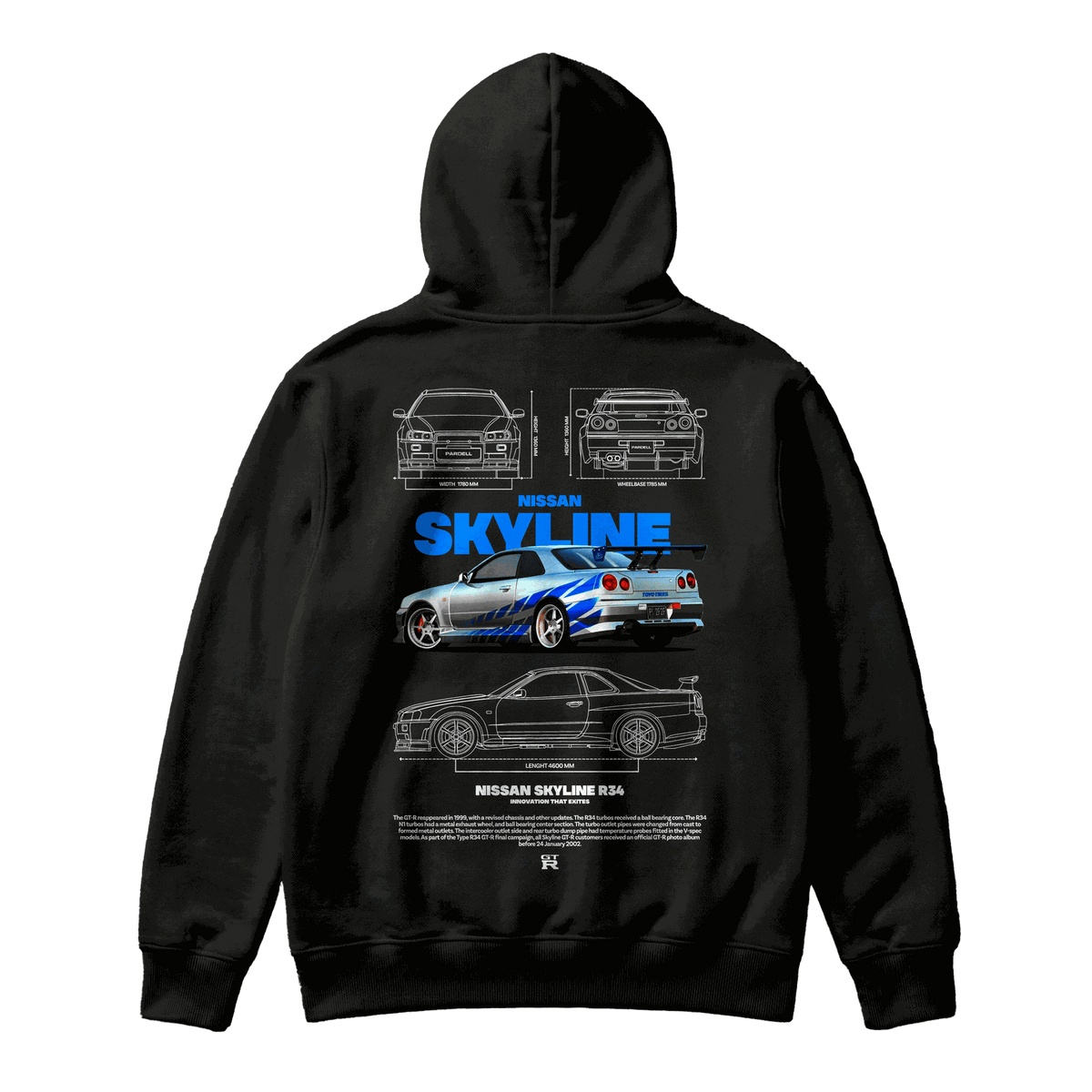Sudadera Nissan Skyline R34 Black