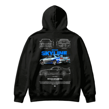Sudadera Nissan Skyline R34 Black