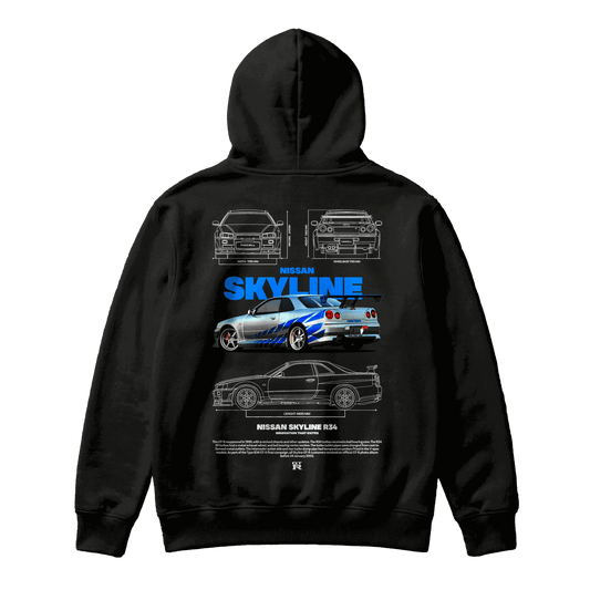 Sudadera Nissan Skyline R34 Black