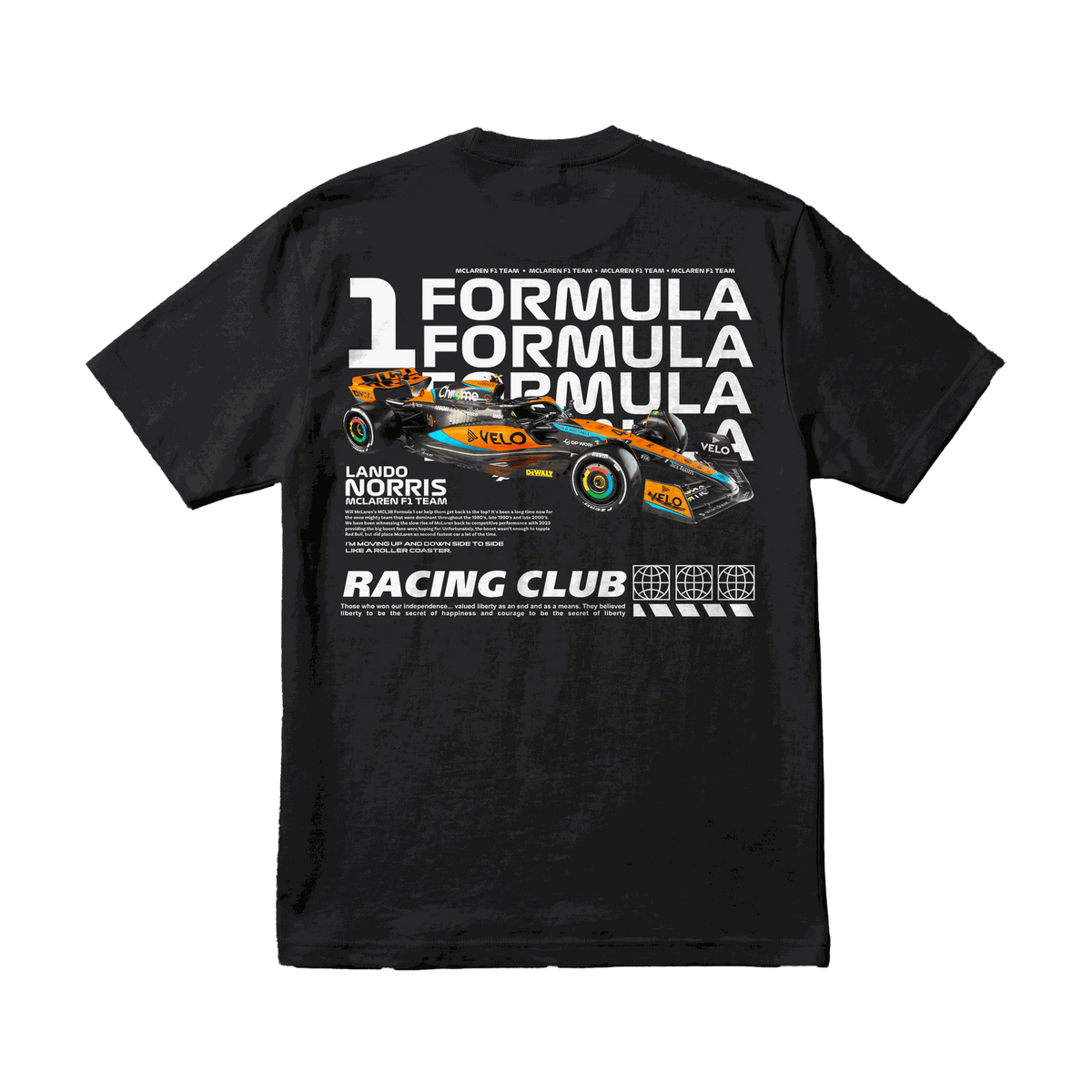 Playera Lando Norris Racing Club Black