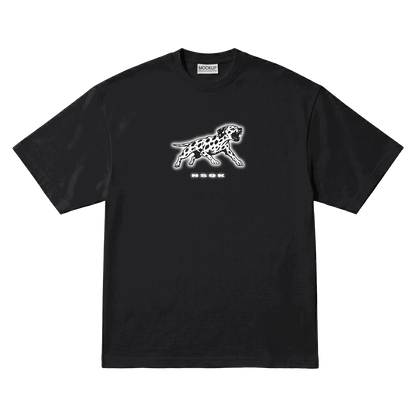 Playera NSQK Aullido Oversize Black