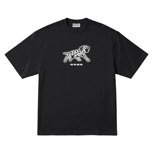 Playera NSQK Aullido Oversize Black