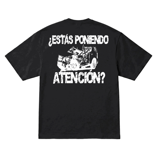 Playera NSQK Choque Oversize Black
