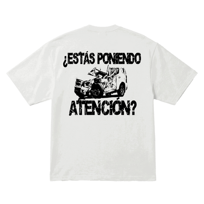 Playera NSQK Choque Oversize White