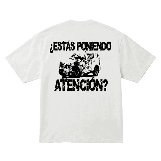 Playera NSQK Choque Oversize White