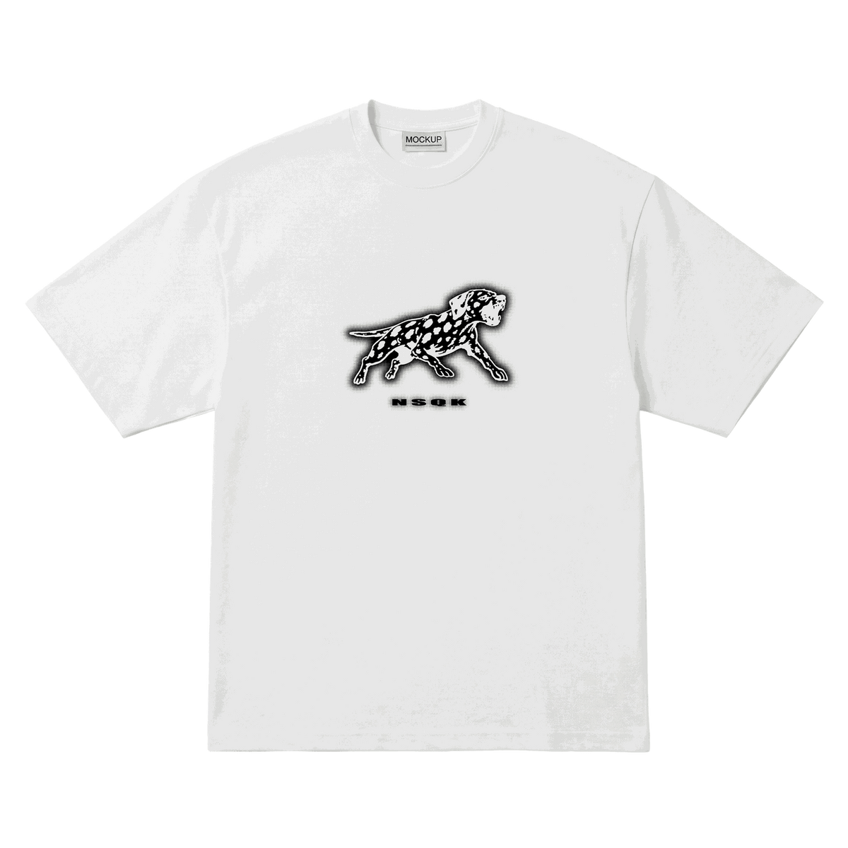 Playera NSQK Choque Oversize White