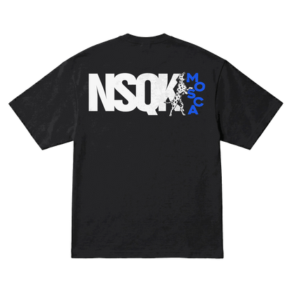 Playera NSQK Mosca Azul Oversize Black