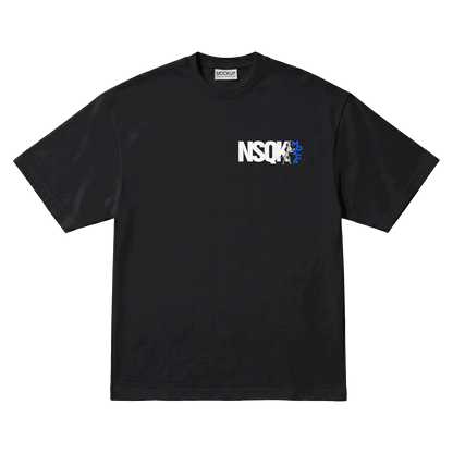 Playera NSQK Mosca Dálmata Azul Oversize Black