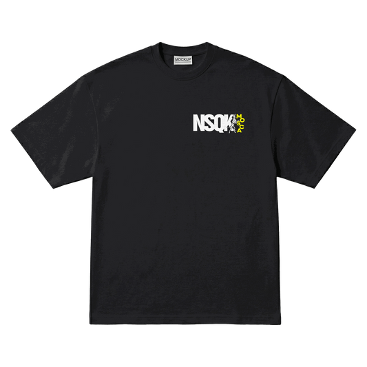 Playera NSQK Mosca Dálmata Oversize Black