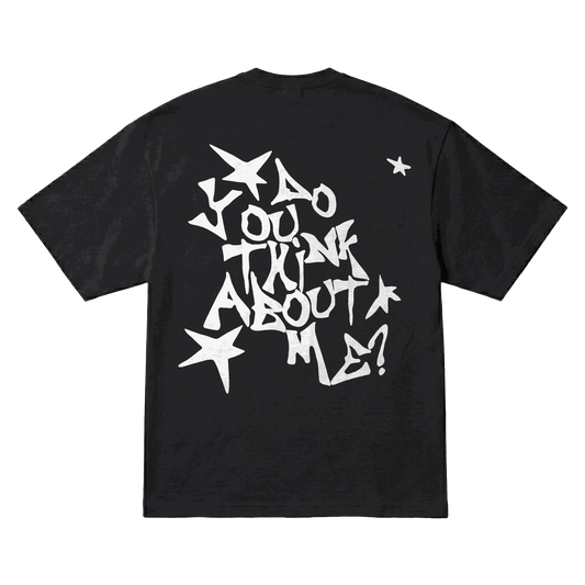Playera NSQK Do You Think About Me Oversize Black