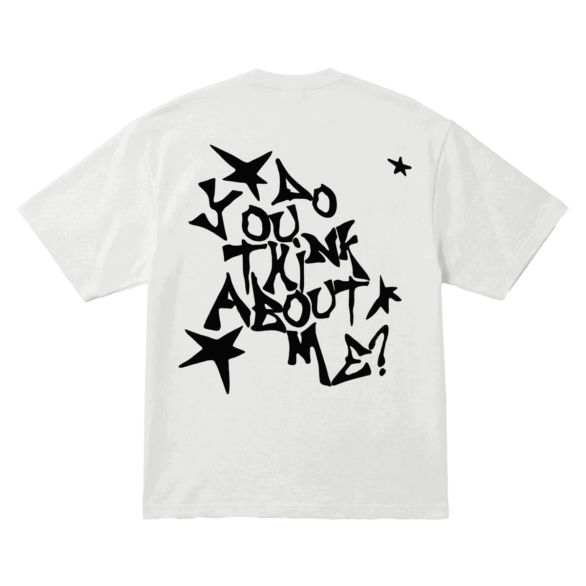 Playera NSQK Do You Think About Me Oversize White