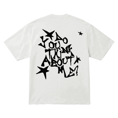 Playera NSQK Do You Think About Me Oversize White