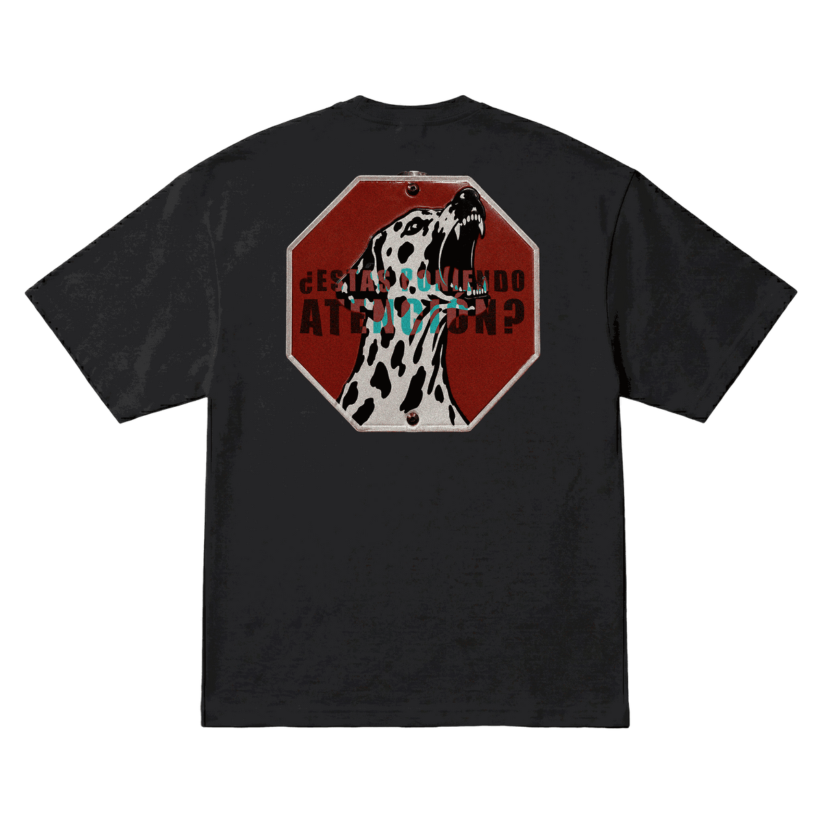 Playera NSQK Señal Oversize Black