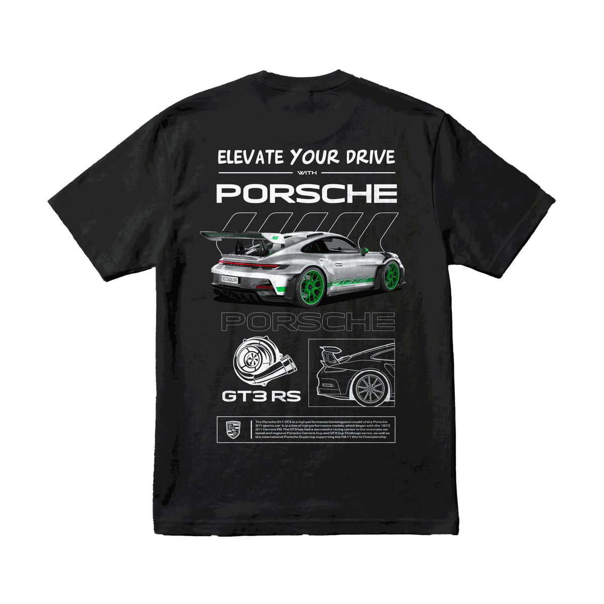 Playera Porsche GT3 RS Elevate Black