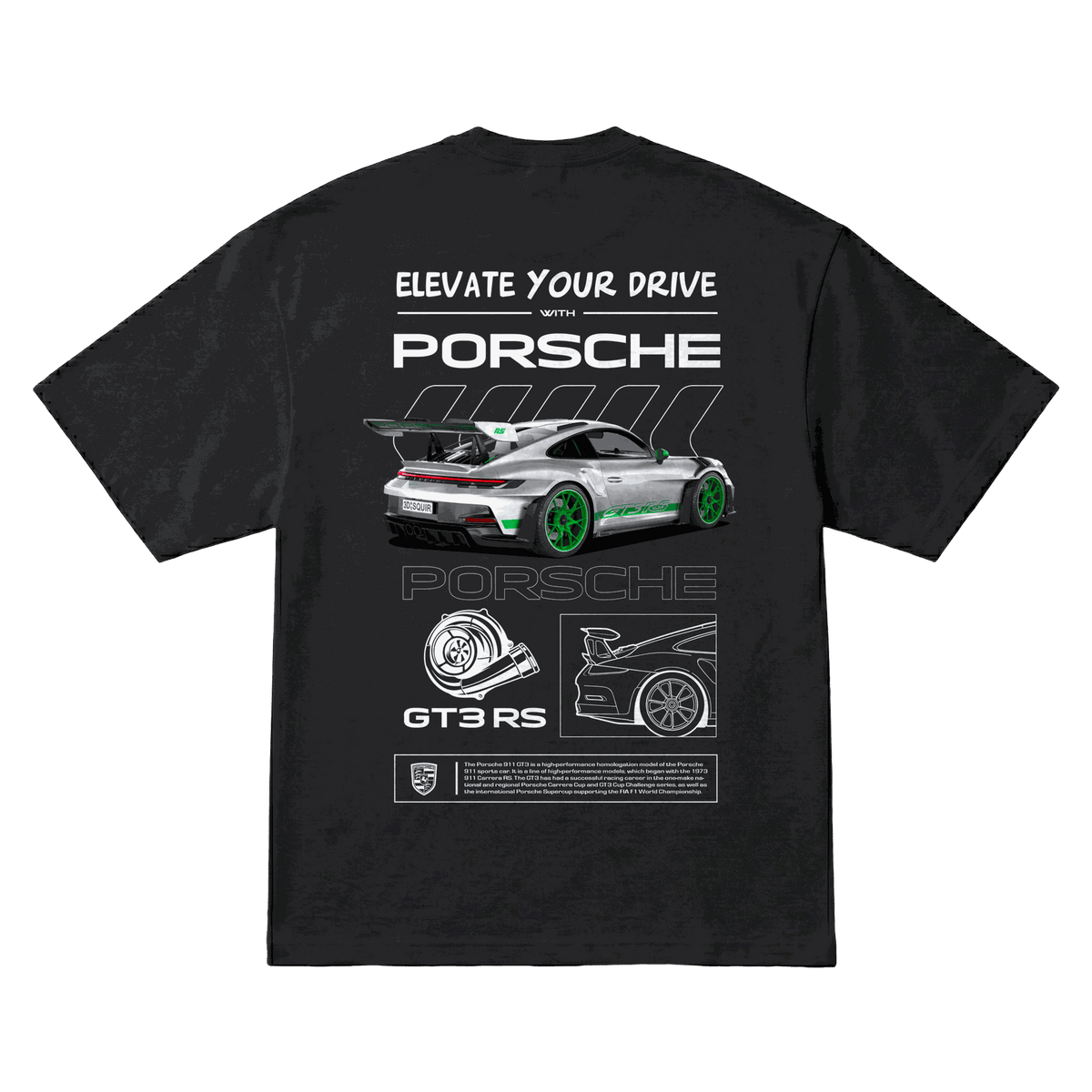 Playera Porsche GT3 RS Elevate Oversize Black