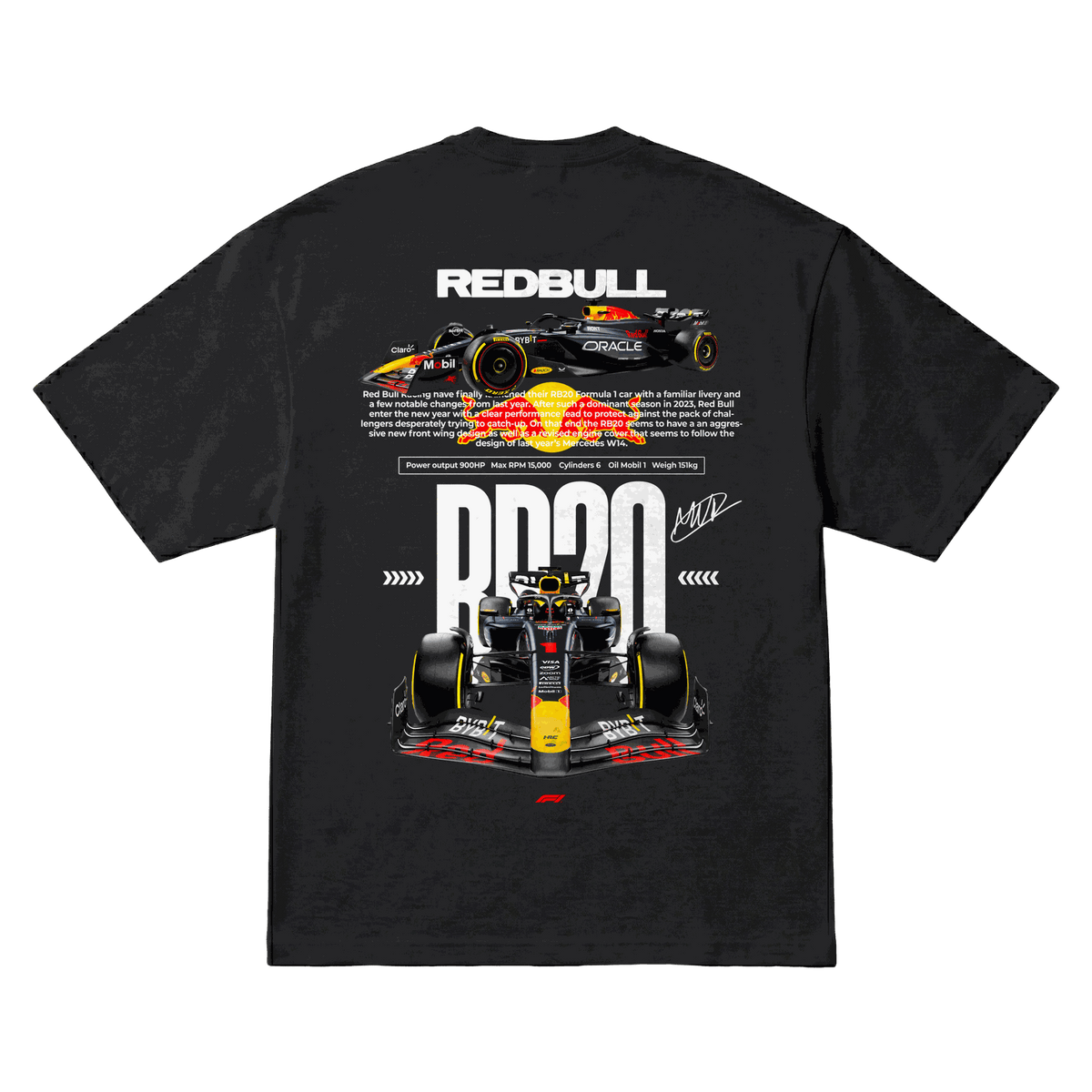 Playera Red Bull RB20 Oversize Black