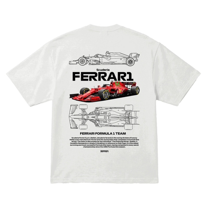 Playera Scuderia Ferrari Oversize White