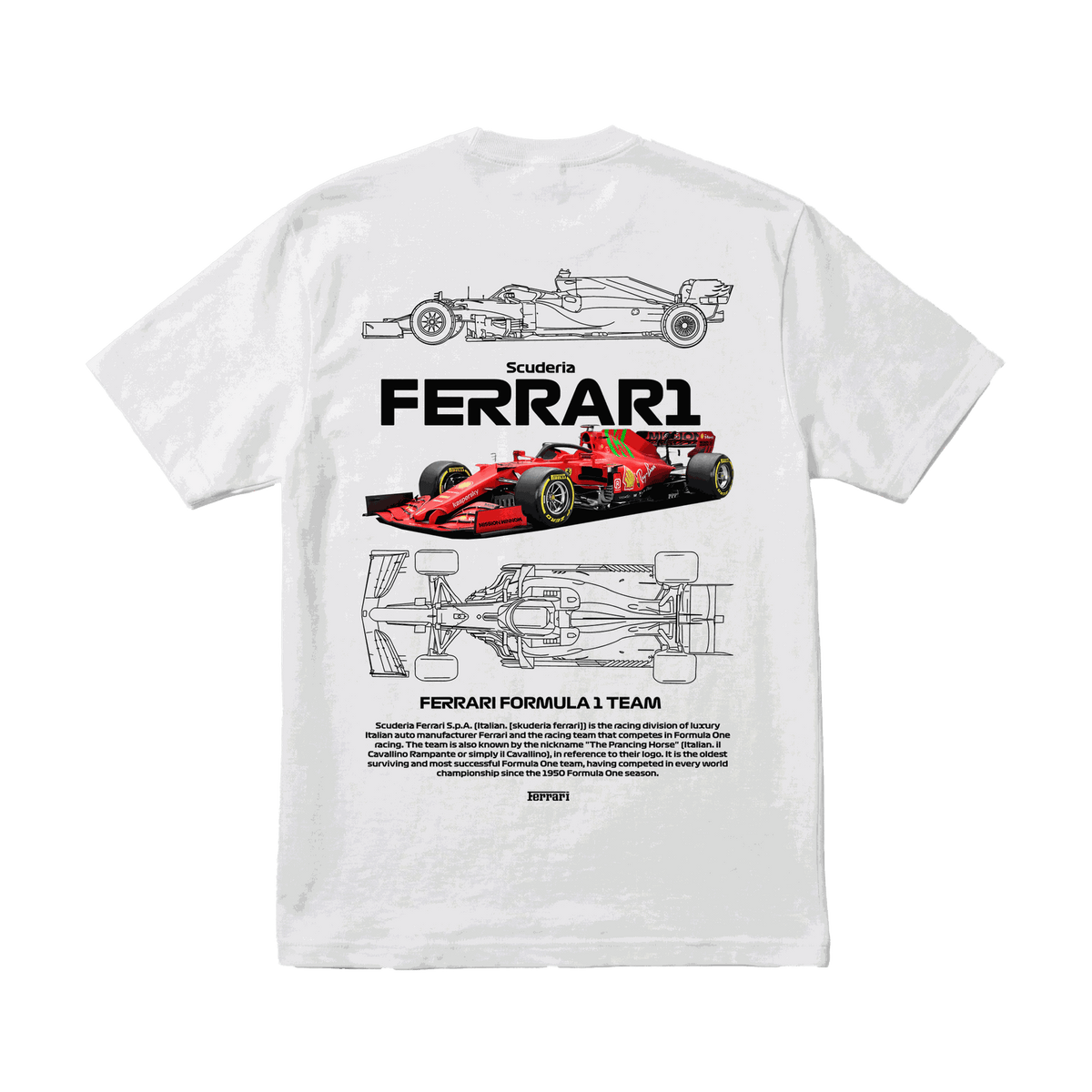 Playera Scuderia Ferrari White