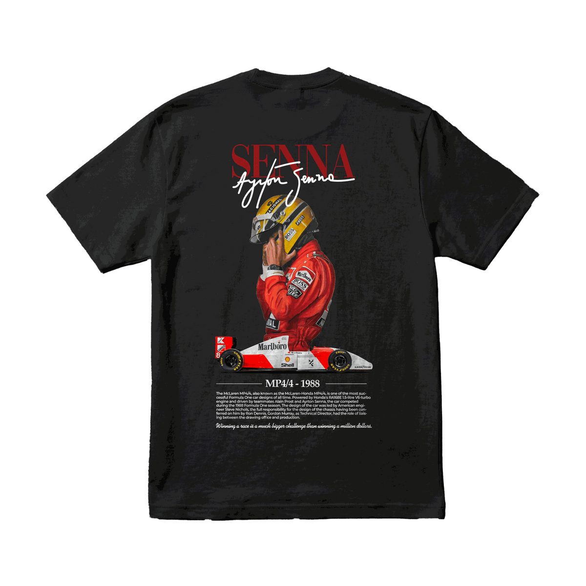 Playera Ayrton Senna MP4/4 Black