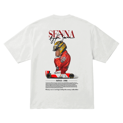 Playera Ayrton Senna MP4/4 Oversize White
