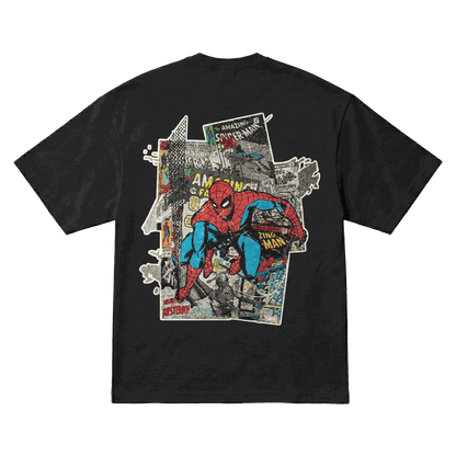 Playera Spider-Man Comic Oversize Black