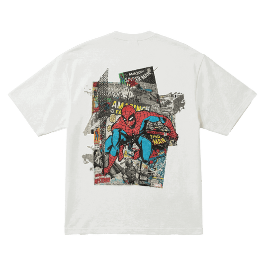 Playera Spider-Man Comic Oversize White