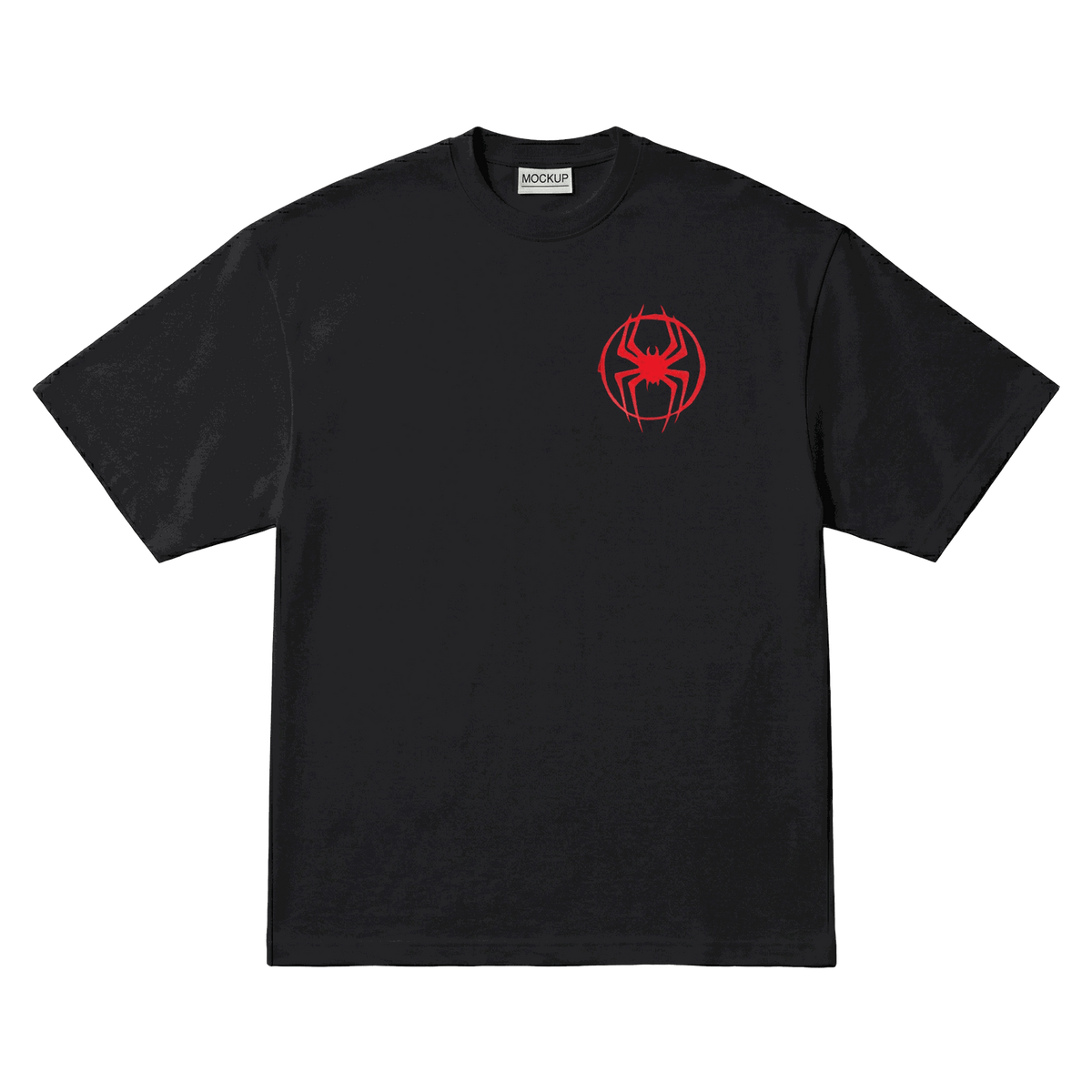 Playera Spider-Man Viñetas Oversize Black