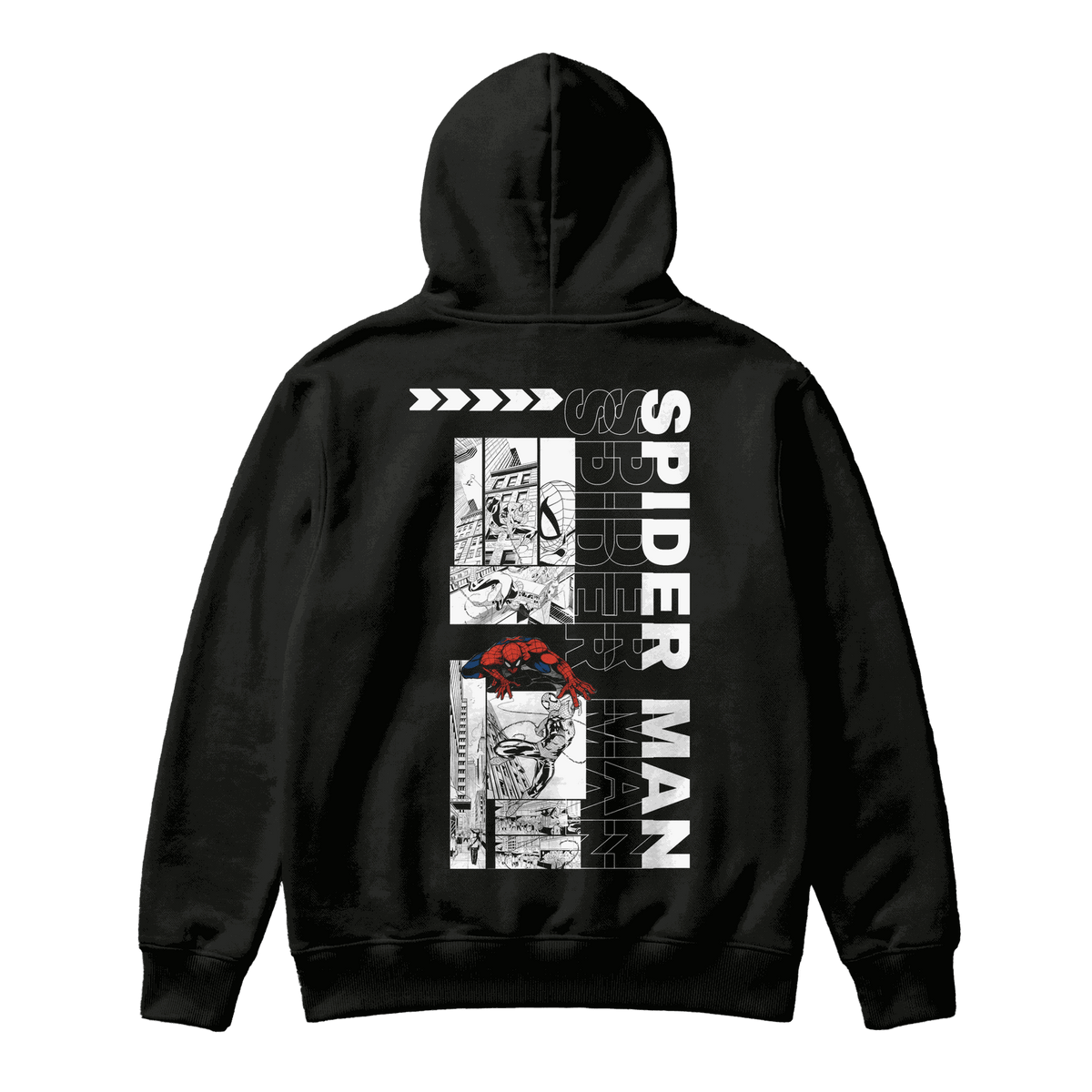 Sudadera Spider-Man Viñetas Black